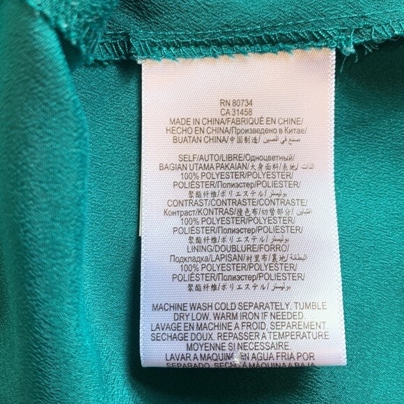 BCBGENERATION | Viridian Long Sleeve Ruffle Green Midi Dress XS - Picture 8 of 10